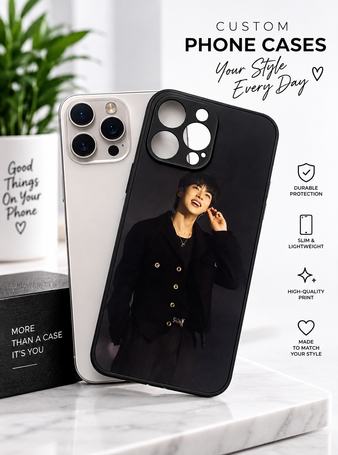 Jin From BTS on Your Phone Case? We Can Print It in Just 5 Minutes! 💜